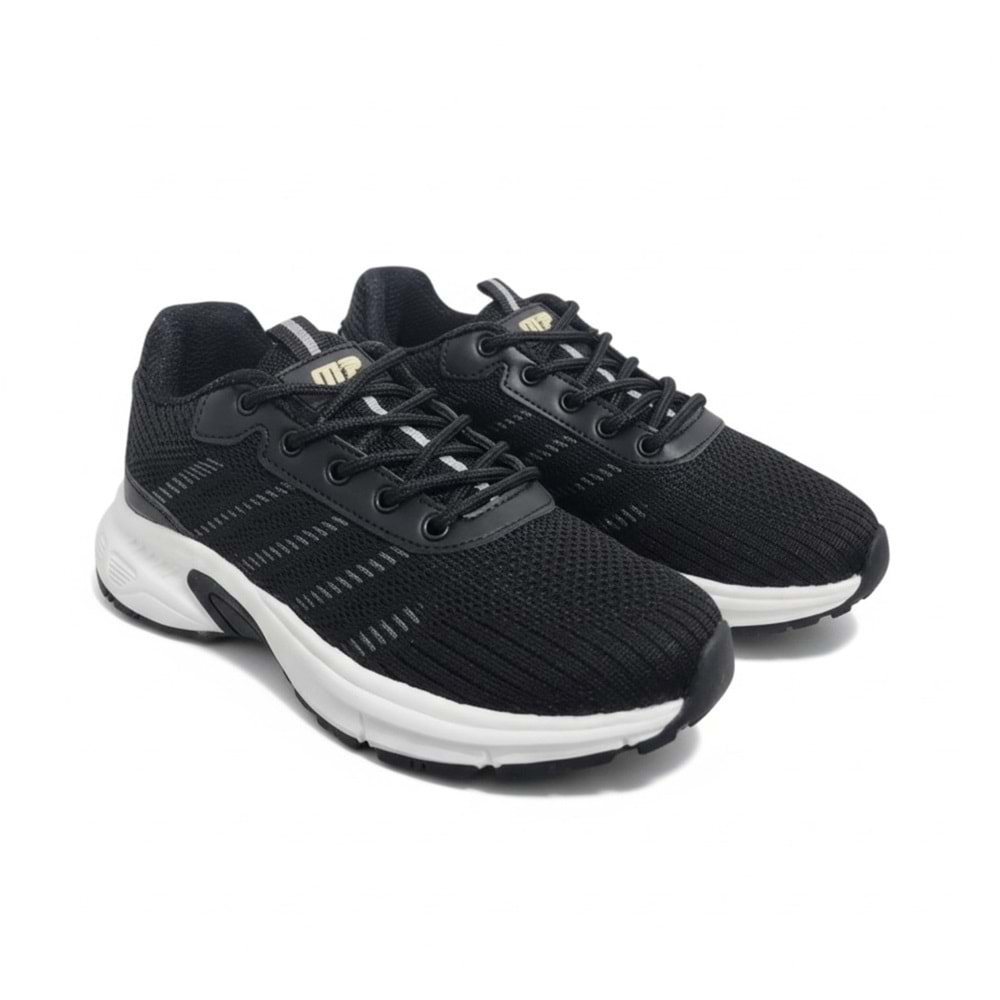 M.P Unisex Örgü Spor Ayakkabı 251-2301 - Siyah-Beyaz - 38
