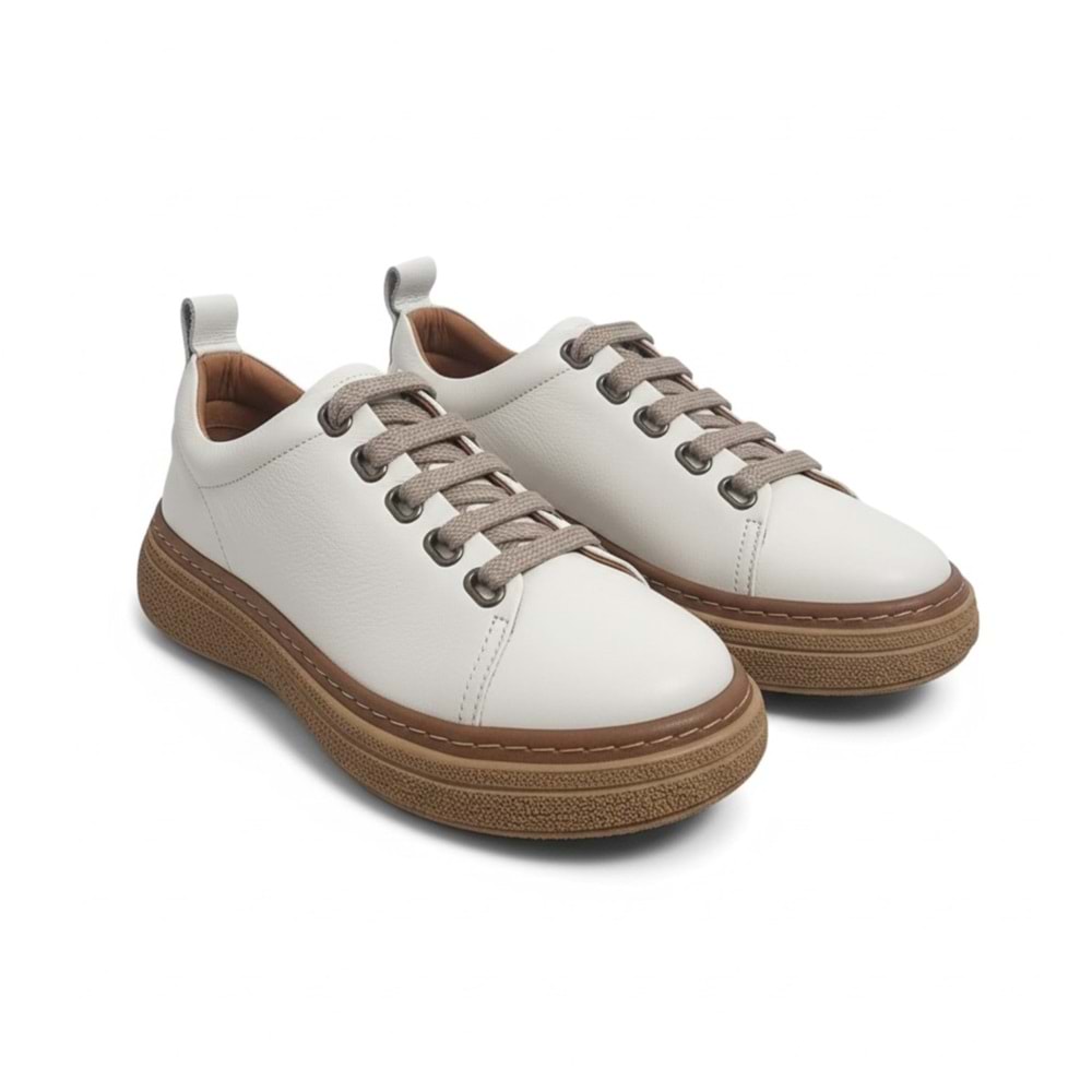 Kadın Deri Casual Günlük Ayakkabı 7750-LX - Krem - 37