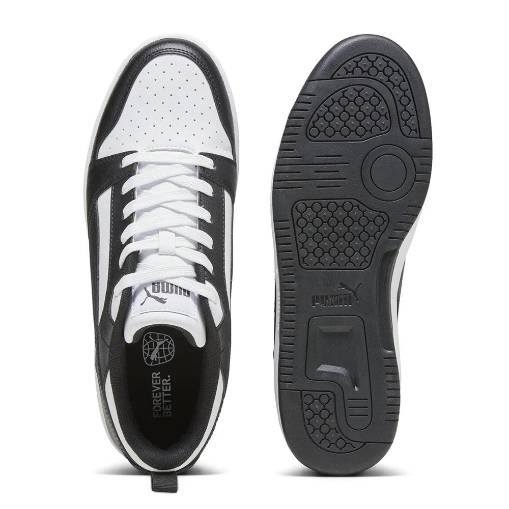 Puma Rebound V6 Low Erkek Spor Ayakkabı 40638801 - Siyah-Beyaz - 41