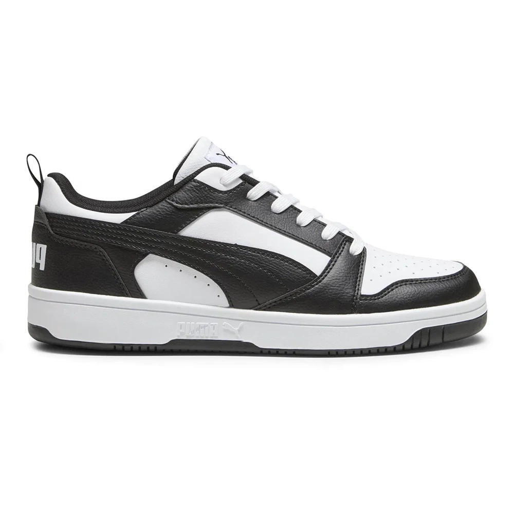 Puma Rebound V6 Low Erkek Spor Ayakkabı 40638801 - Siyah-Beyaz - 43