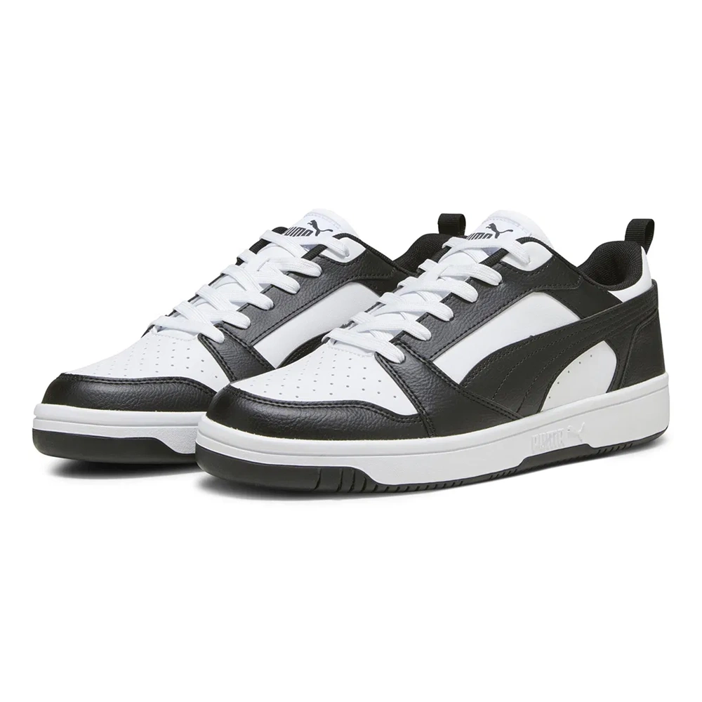 Puma Rebound V6 Low Erkek Spor Ayakkabı 40638801 - Siyah-Beyaz - 43