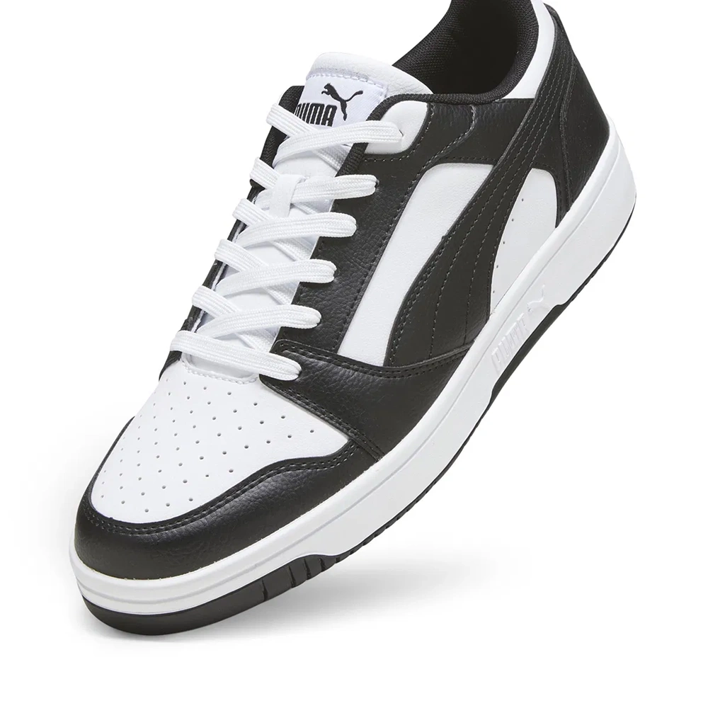 Puma Rebound V6 Low Erkek Spor Ayakkabı 40638801 - Siyah-Beyaz - 44,5