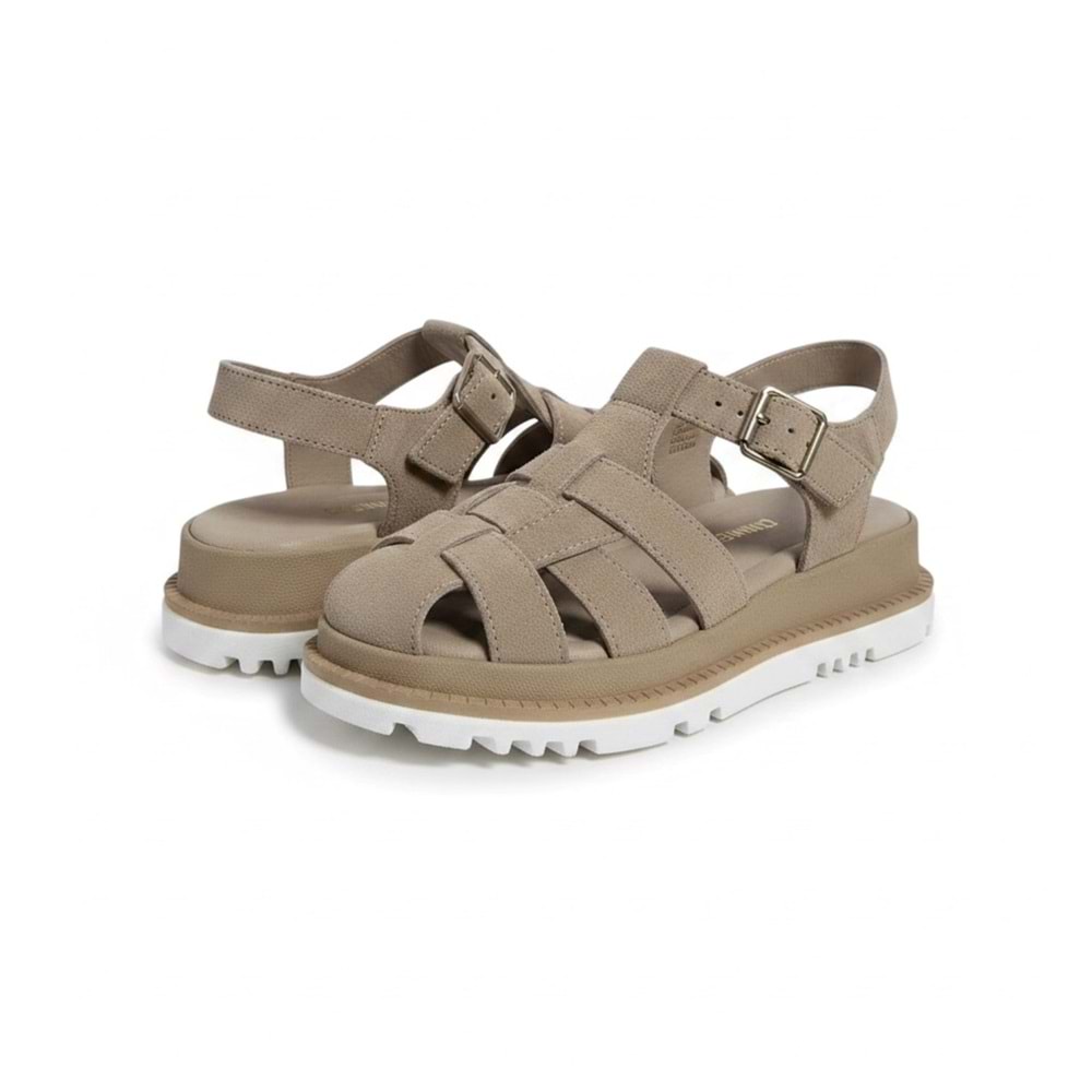 Bulldozer Kadın Süet Deri Terlik 261739 - Bej - 40