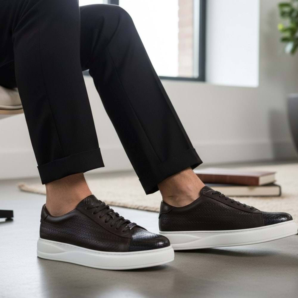 Nordhan Erkek Deri Günlük Rahat Ayakkabı 16331 - Kahve - 41