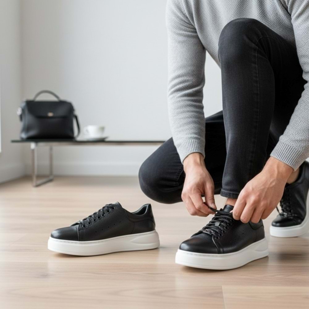 Nordhan Erkek Deri Günlük Rahat Ayakkabı 16400 - Siyah - 41