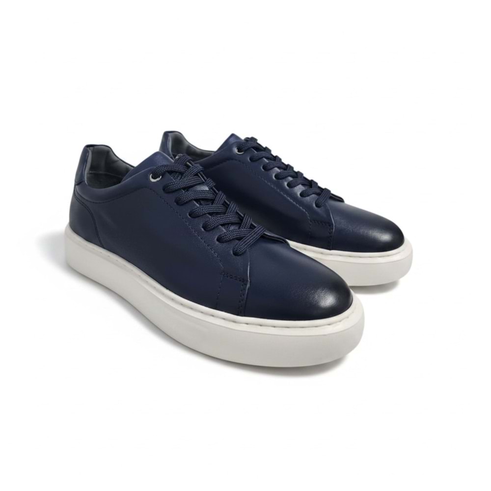 Erkek Deri Comfort Casual Ayakkabı L-18661 - Lacivert - 42