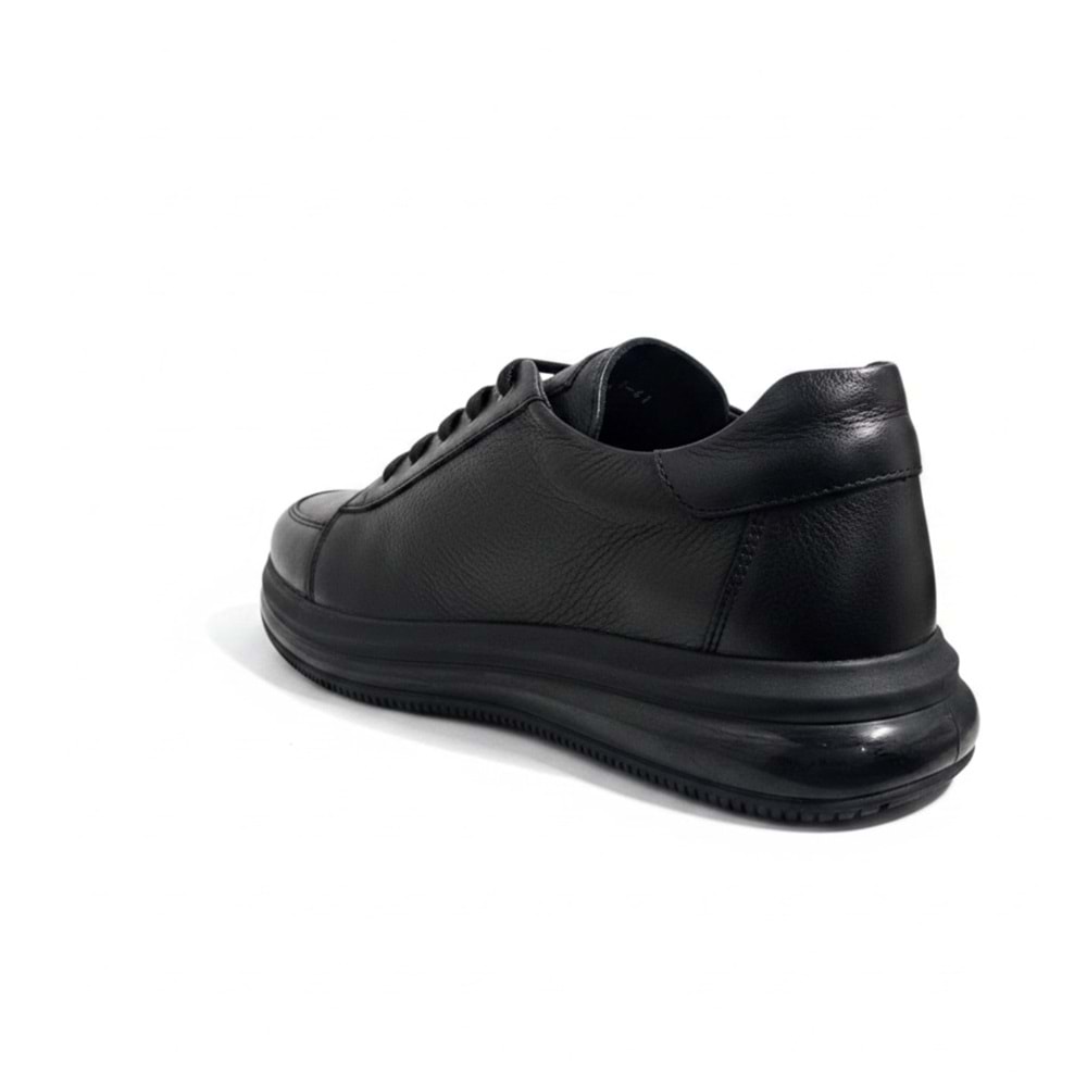 Erkek Deri Casual Sneaker Ayakkabı 20031 - Siyah - 43