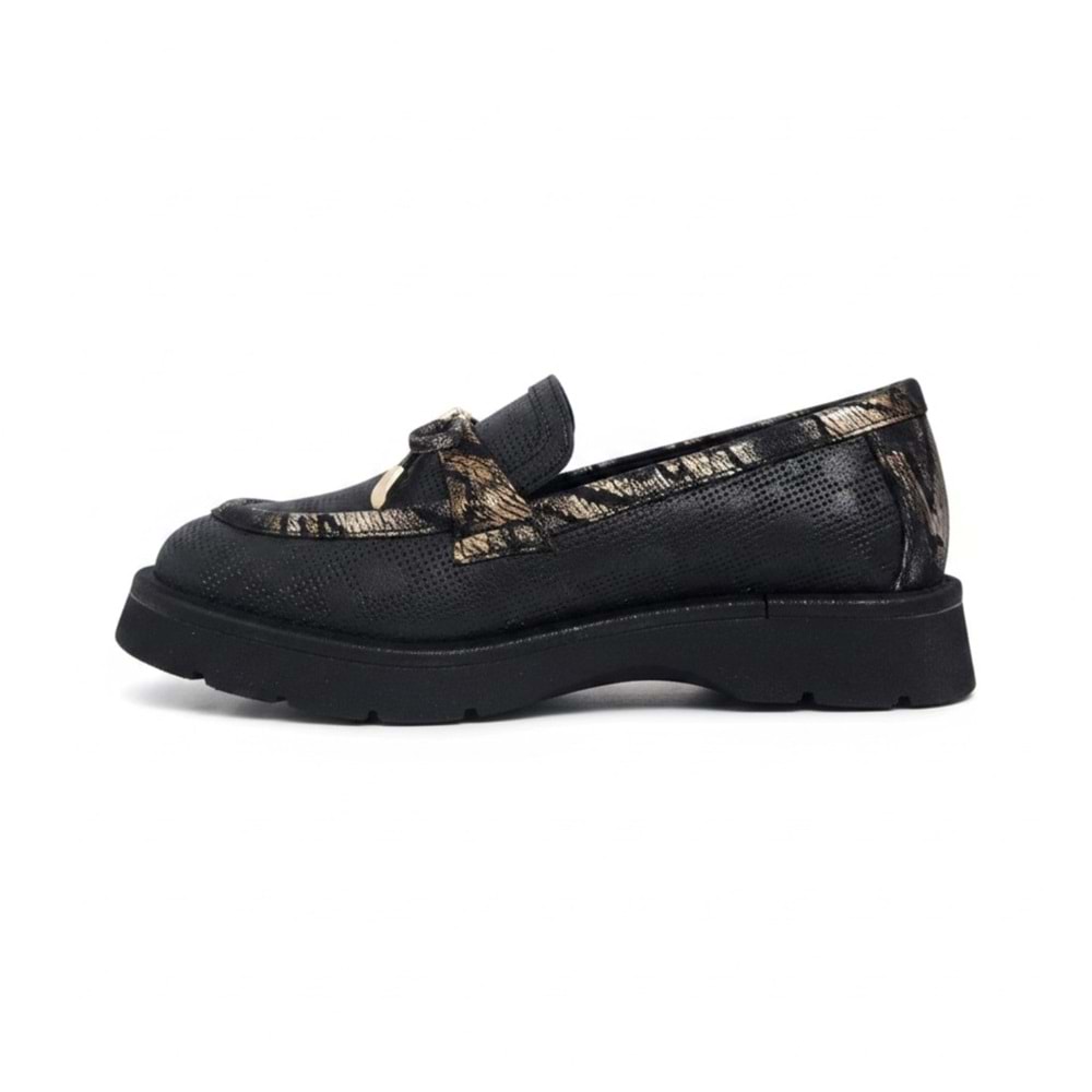 Mammamia Kadın Casual Deri Ayakkabı S-3805 - Siyah - 39