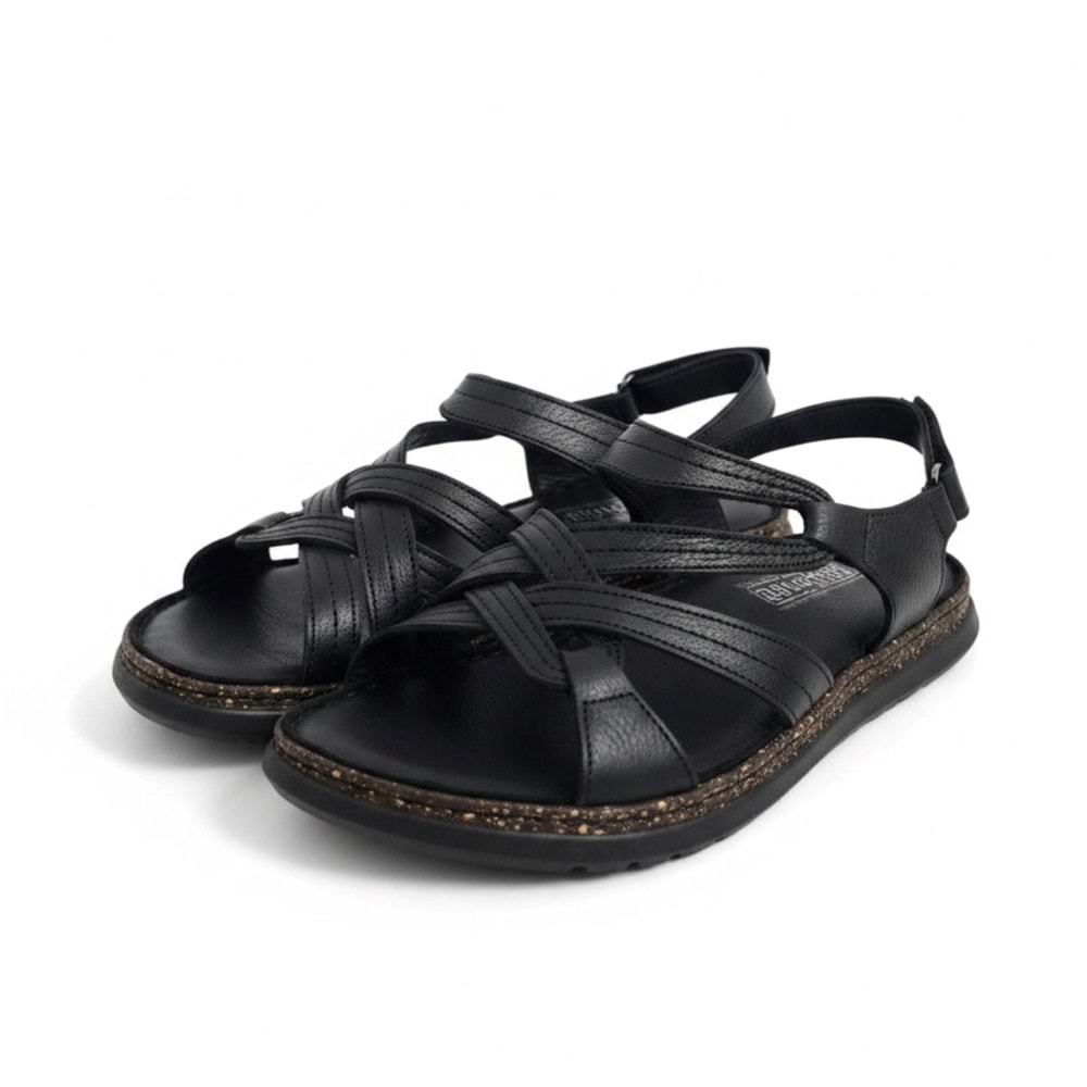 Mammamia Kadın Deri Sandalet S2740-LX - Siyah - 36