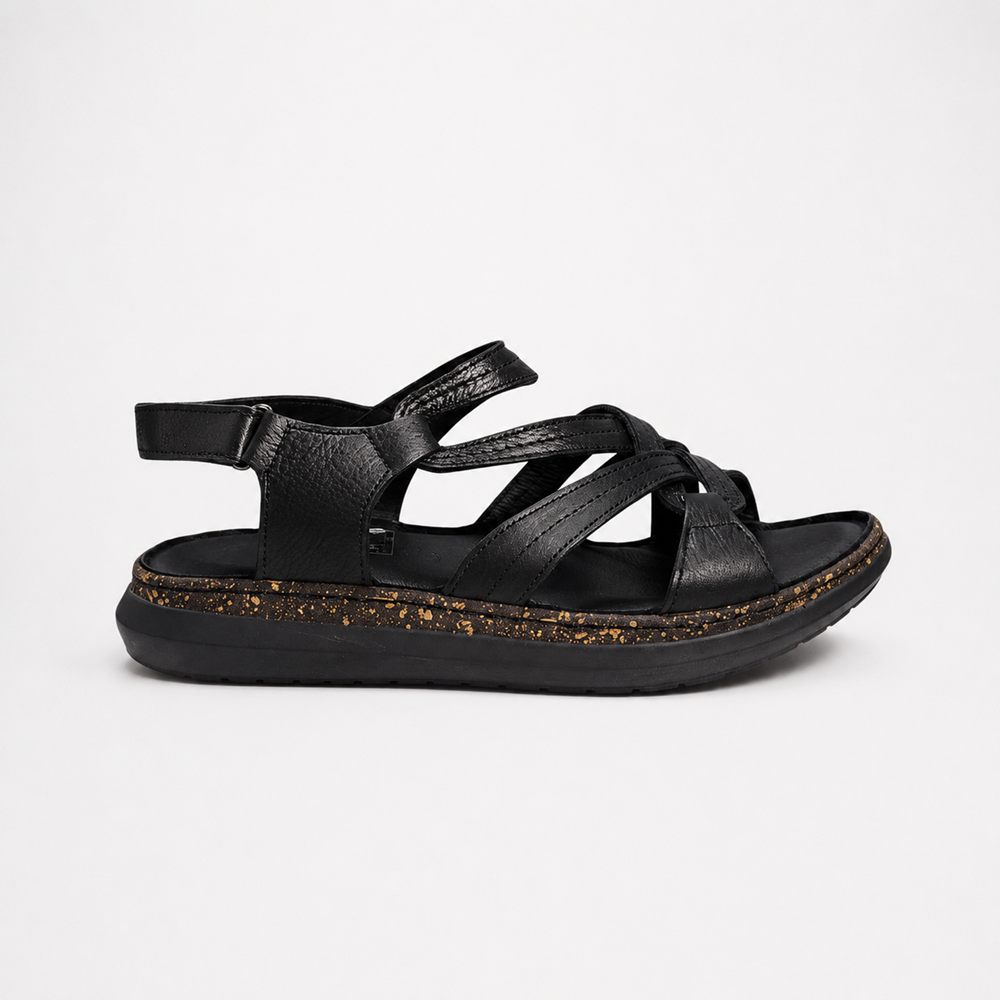 Mammamia Kadın Deri Sandalet S2740-LX - Siyah - 38