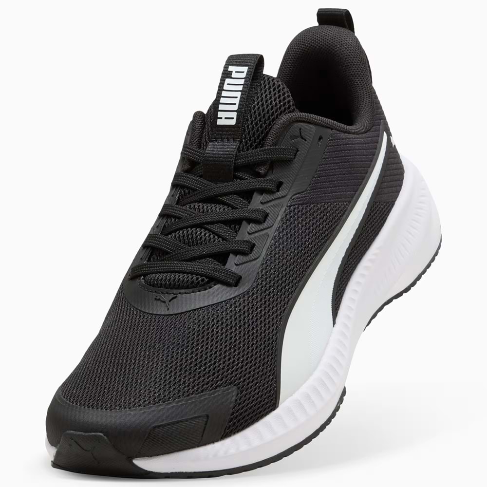 Puma Flyer Lite 4 Unisex Spor Ayakkabı 313499 01 - Siyah-Beyaz - 40