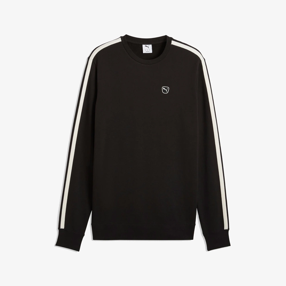 Puma Ess Elevated Crew Erkek Sweatshirt 694719 51 - Siyah - L