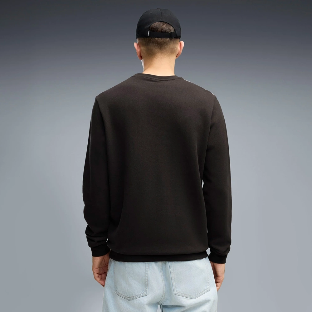 Puma Ess Elevated Crew Erkek Sweatshirt 694719 51 - Siyah - L