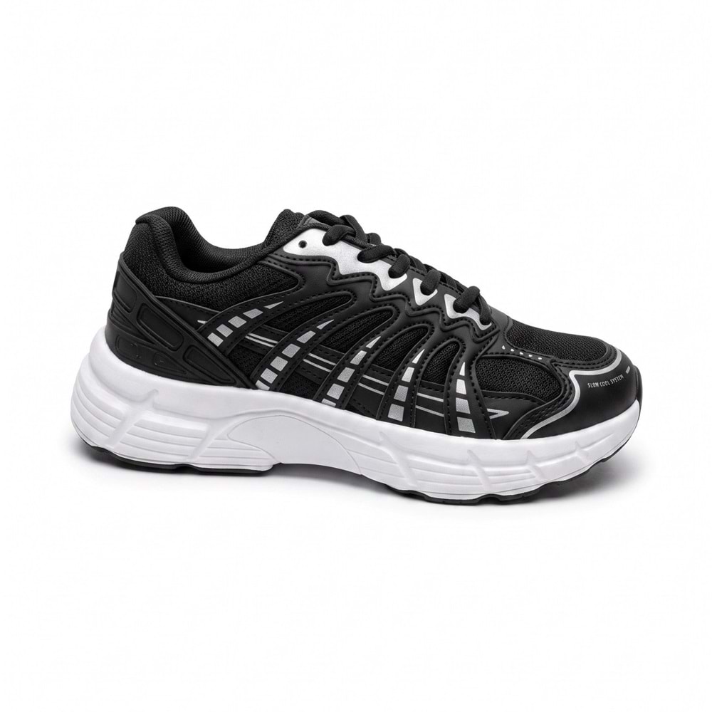 M.P Unisex Spor Ayakkabı 262-7061 - Siyah-Beyaz - 40