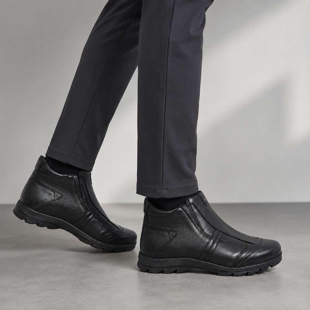 Erkek Deri Casual Bot 24113 - Siyah - 40