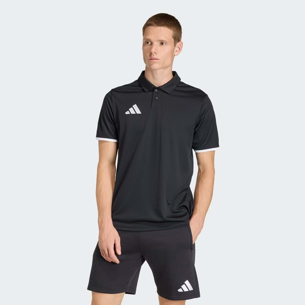 Adidas Erkek Polo Yaka Tshirt JR6660 - Siyah - L