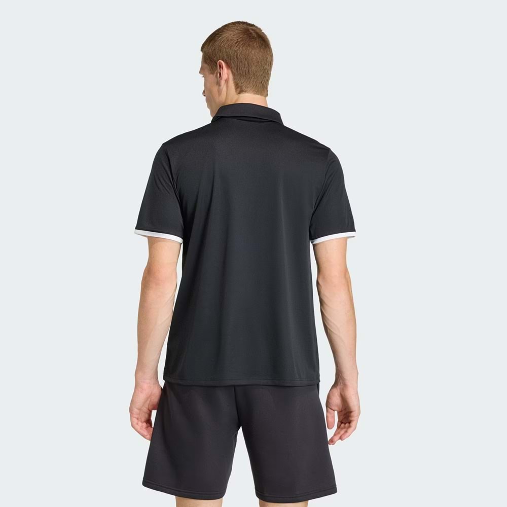 Adidas Erkek Polo Yaka Tshirt JR6660 - Siyah - L