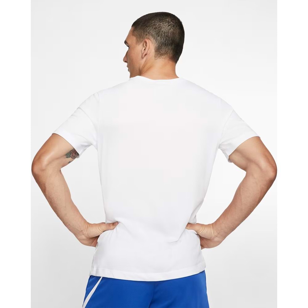 Nike Erkek Fitness Tshirt AR6029-100 - Beyaz - L