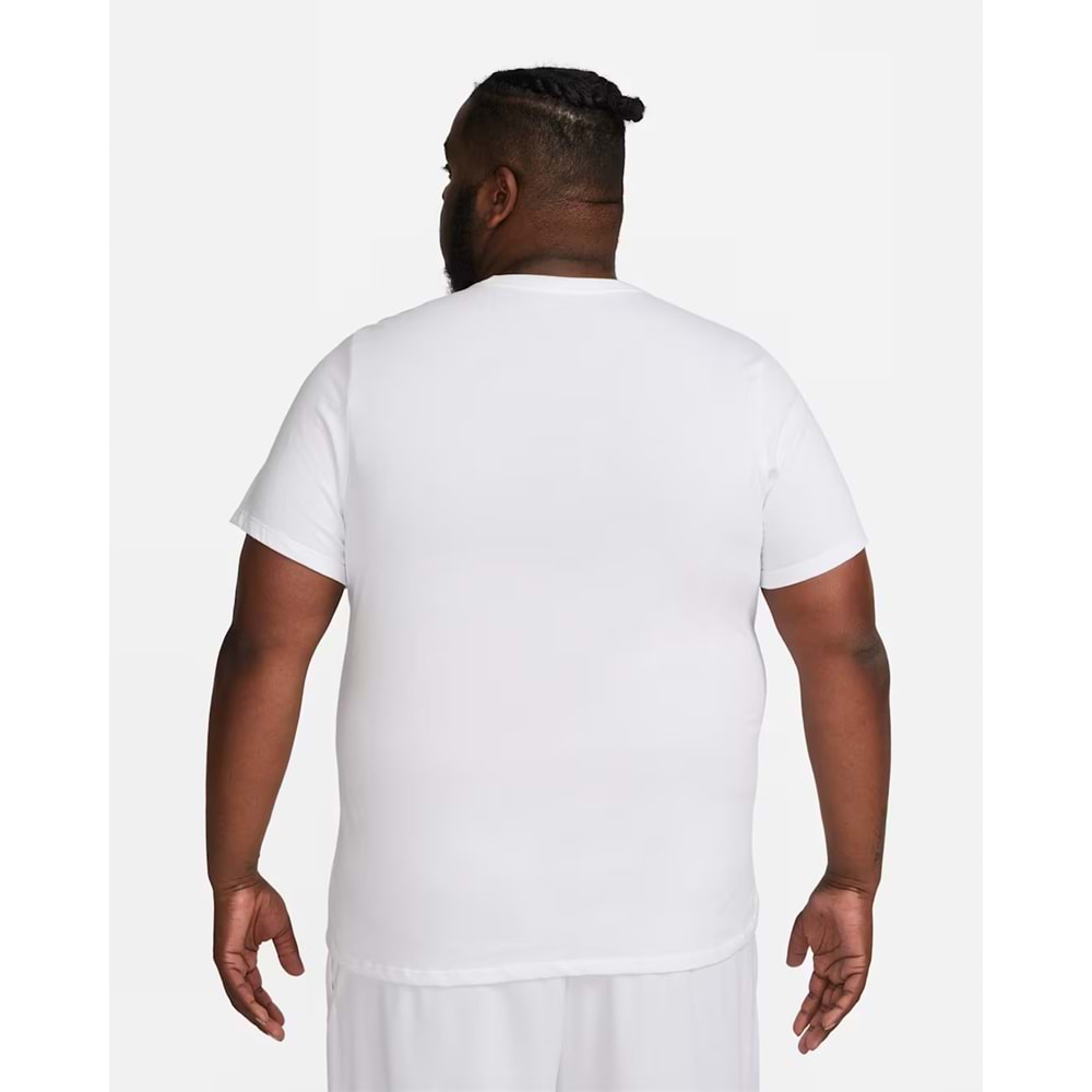 Nike Erkek Fitness Tshirt AR6029-100 - Beyaz - L