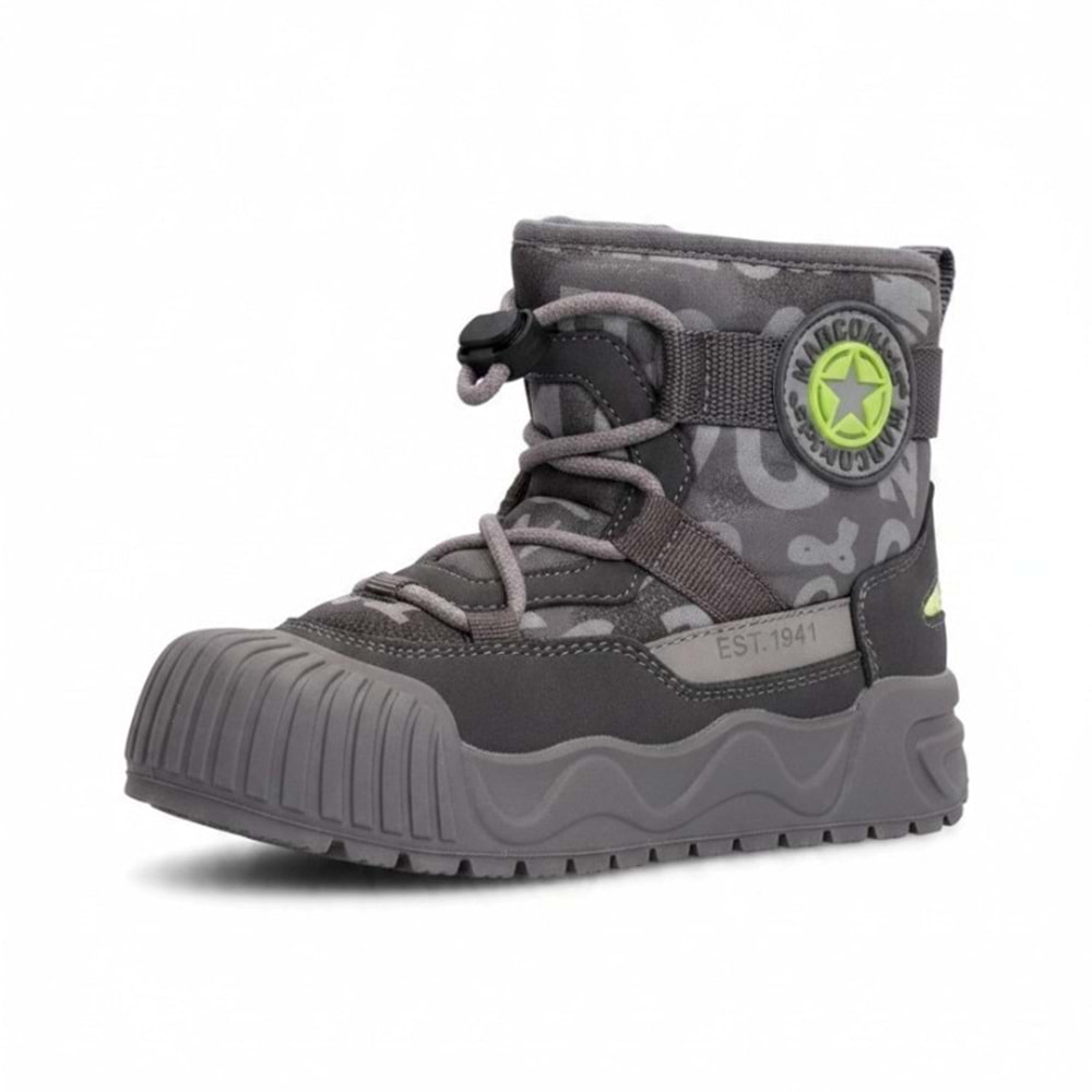 Çocuk Premium Fermuarlı Bot 22664 - Gri - 35