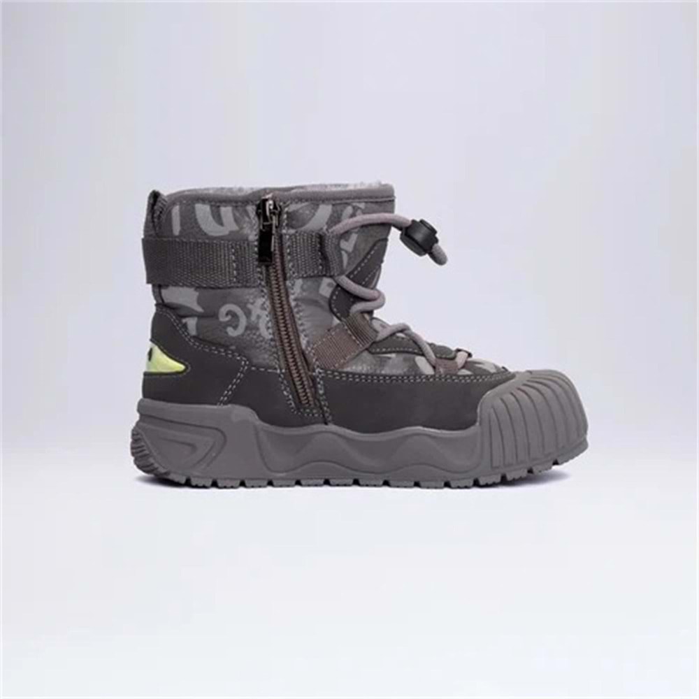 Çocuk Premium Fermuarlı Bot 22664 - Gri - 35
