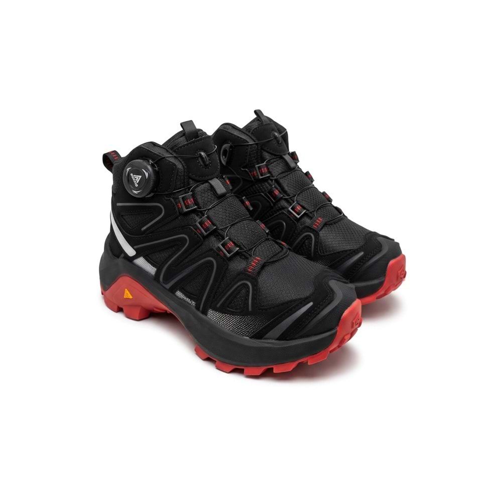 Çocuk Outdoor Bilek Makaralı Waterproof Ayakkabı 271793E-1 - Siyah-Kırmızı - 32