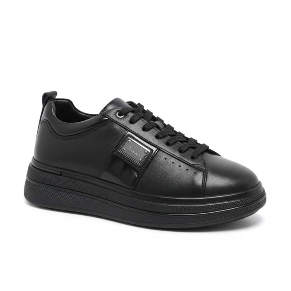 Erkek Deri Premium Casual Ayakkabı 24152 - Siyah - 40