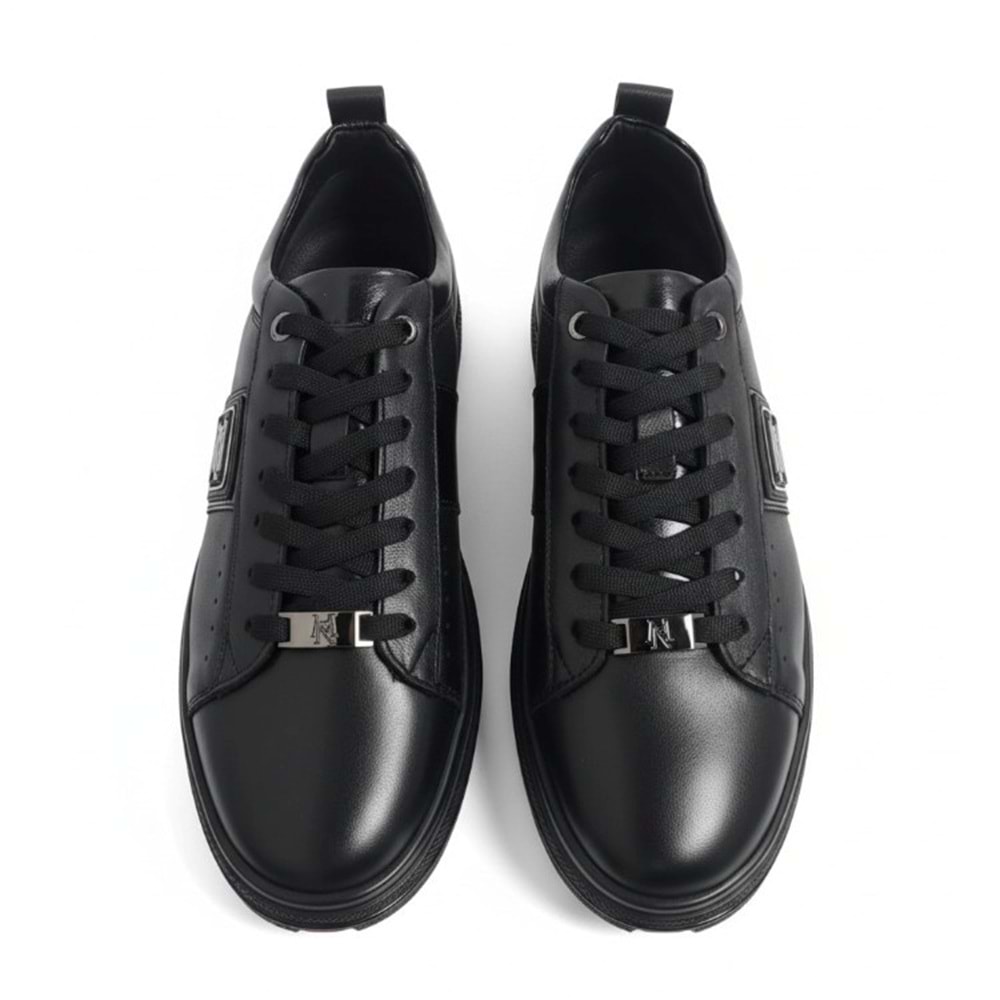 Erkek Deri Premium Casual Ayakkabı 24152 - Siyah - 40