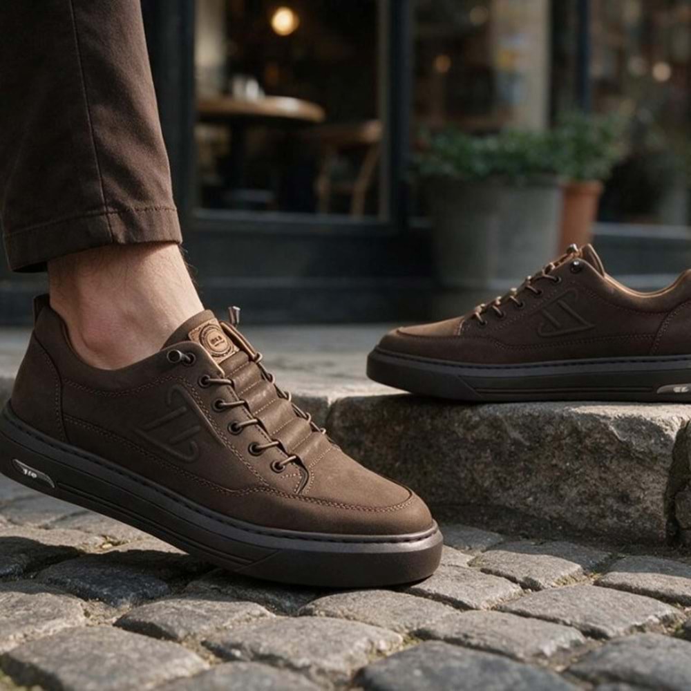 Erkek Deri Comfort Günlük Ayakkabı 633 - Kahve - 40