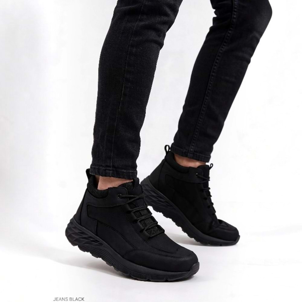 Erkek Deri Comfort Bot 250058 - Siyah - 40
