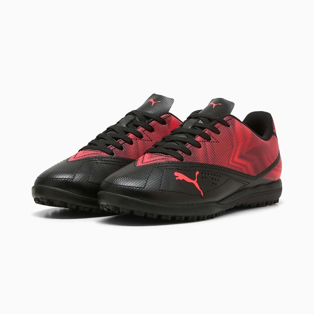Puma Rapid TT Halı Saha Ayakkabısı 10931503 - Siyah-Kırmızı - 36