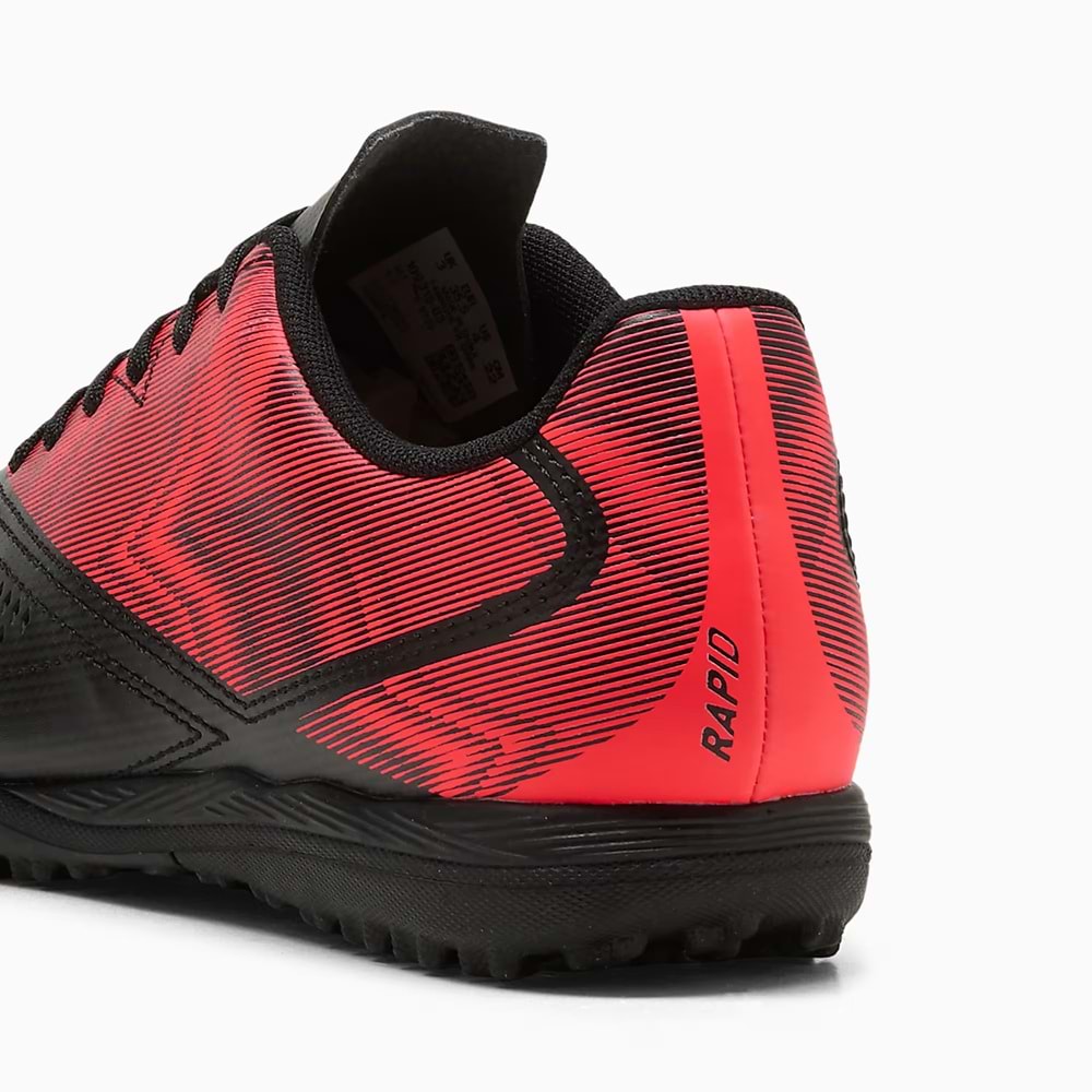 Puma Rapid TT Halı Saha Ayakkabısı 10931503 - Siyah-Kırmızı - 36