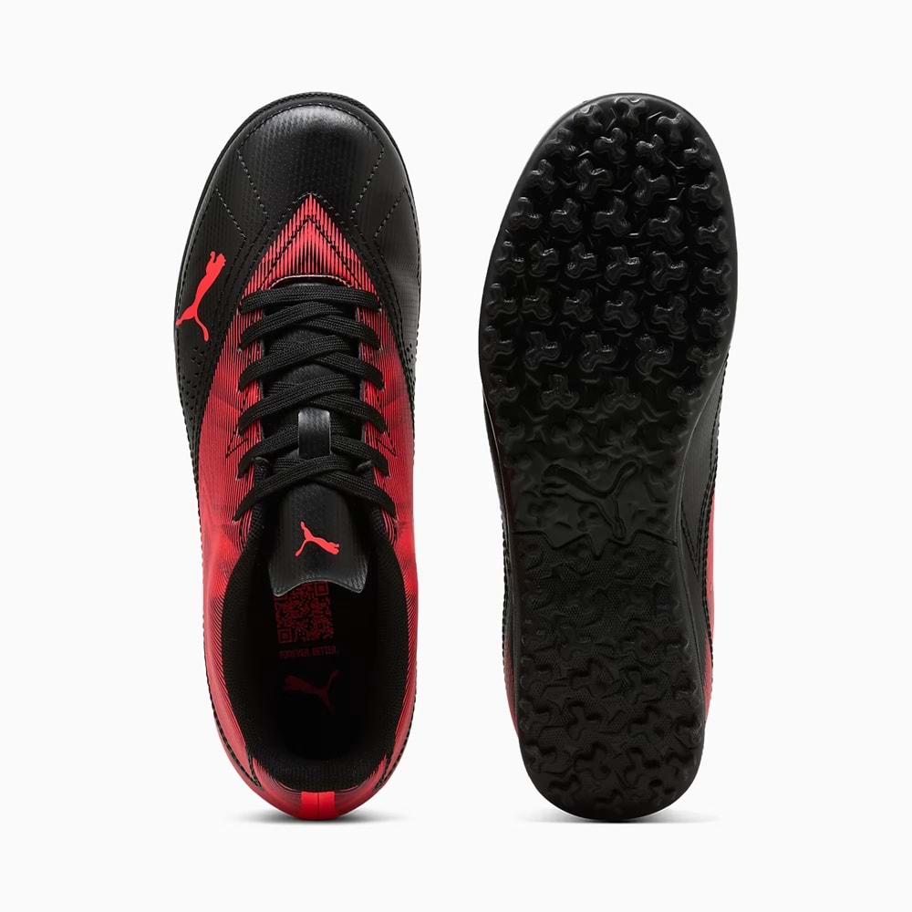 Puma Rapid TT Halı Saha Ayakkabısı 10931503 - Siyah-Kırmızı - 36