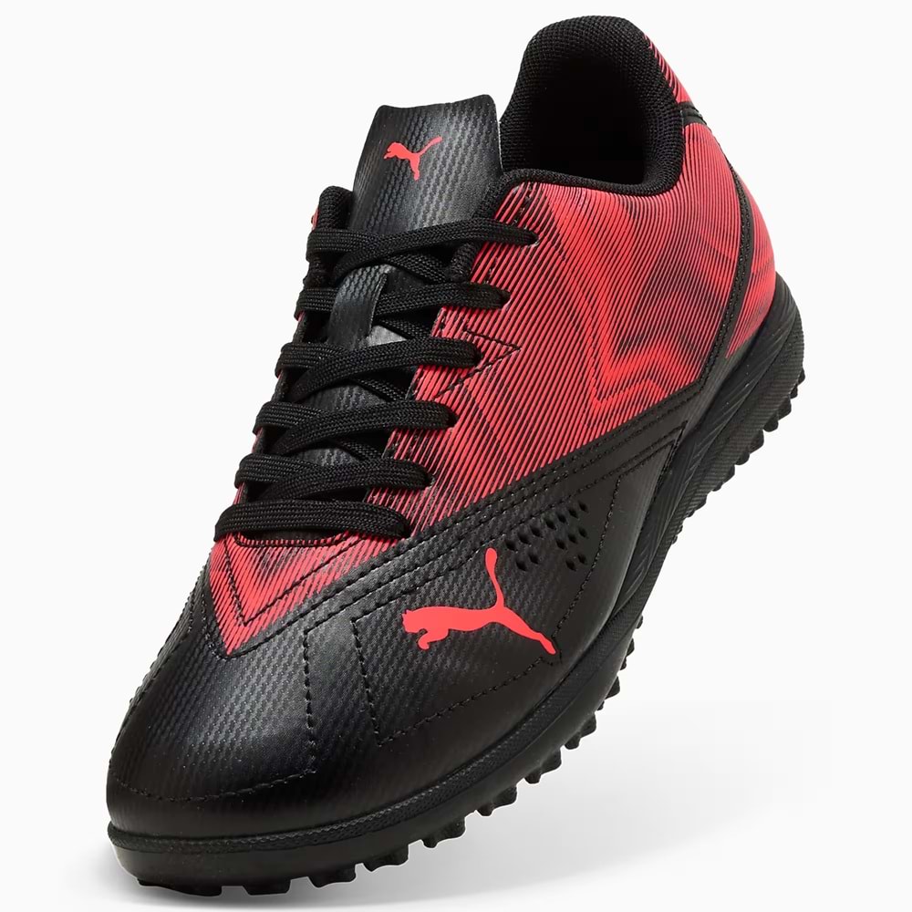 Puma Rapid TT Halı Saha Ayakkabısı 10931503 - Siyah-Kırmızı - 36