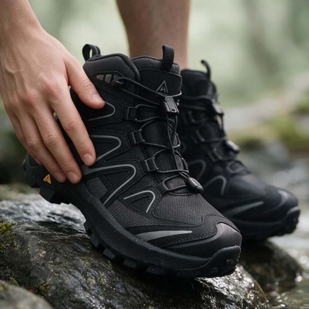 Humtto Unisex Waterproof Bot 271690B-1 - Siyah - 36