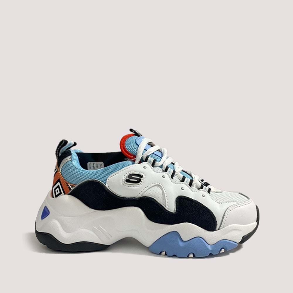 Skechers D lites Kadın Spor Ayakkabı - Beyaz-Mavi - 37