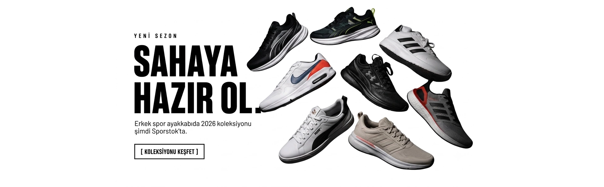 Puma Skyrocket Lite 2 erkek spor ayakkabı ile hazırlanan 2026 erkek spor ayakkabı koleksiyonu banner görseli.