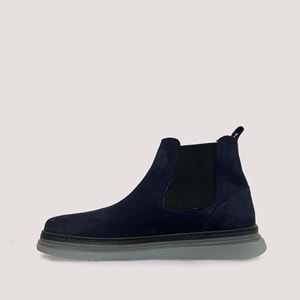 Nubuk Deri Kaymaz Slikon Taban Bot 240214 40 Lacivert Nubuk