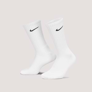 Nike Unisex Cushioned SX5172-100 Crew X6 Uzun Çorap 42/46 - Beyaz - STANDART