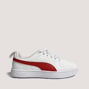 Puma Rickie Unisex Spor Ayakkabı - Beyaz-Kırmızı - 39