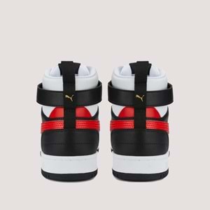 Puma RBD Game Flat Erkek Cırtlı Bilekli Spor Ayakkabı - Beyaz-Kırmızı - 44