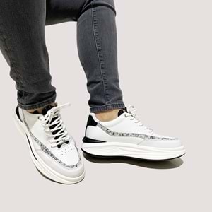 Luciano Bellini 3504 Erkek Deri Casual Ayakkabı - Beyaz - 42