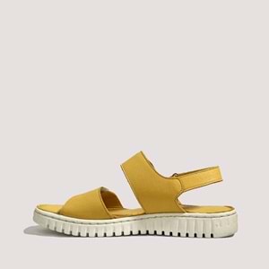 Bulldozer 8669 Kadın Deri Sandalet - Hardal - 40