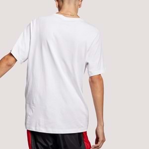 Nike Sportwear İcon AR5004-100 Futura Unisex Tshirt - Beyaz-Kırmızı - L