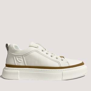 24K592 Erkek Deri Casual Ayakkabı - Beyaz - 40