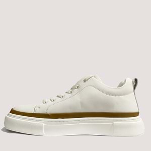 24K592 Erkek Deri Casual Ayakkabı - Beyaz - 43