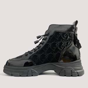 24K310-8 Kadın Casual Rugan Bot - Siyah - 40