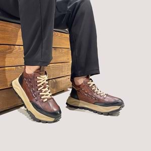Erkek Bilek Casual Ayakkabı 24K542 - Kahve - 43