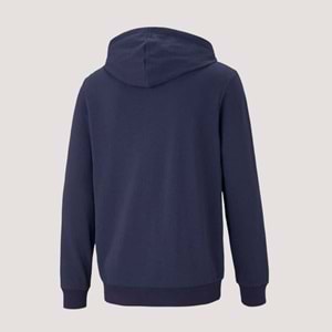 ESS Small Logo FZ Hoodie Erkek Kapüşonlu Sweetshirt 586704 76 - Lacivert - M