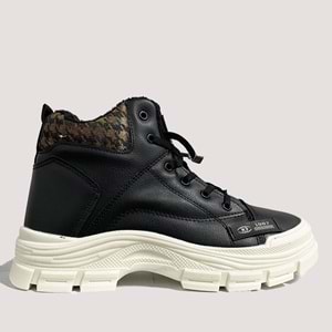Kadın Casual Bot 2245 - Siyah-Beyaz - 38